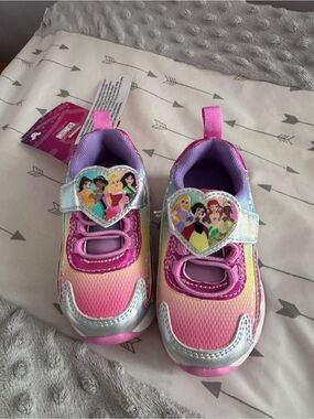 Disney Pink Purple Gradient Princess Heart Light-Up Sneakers